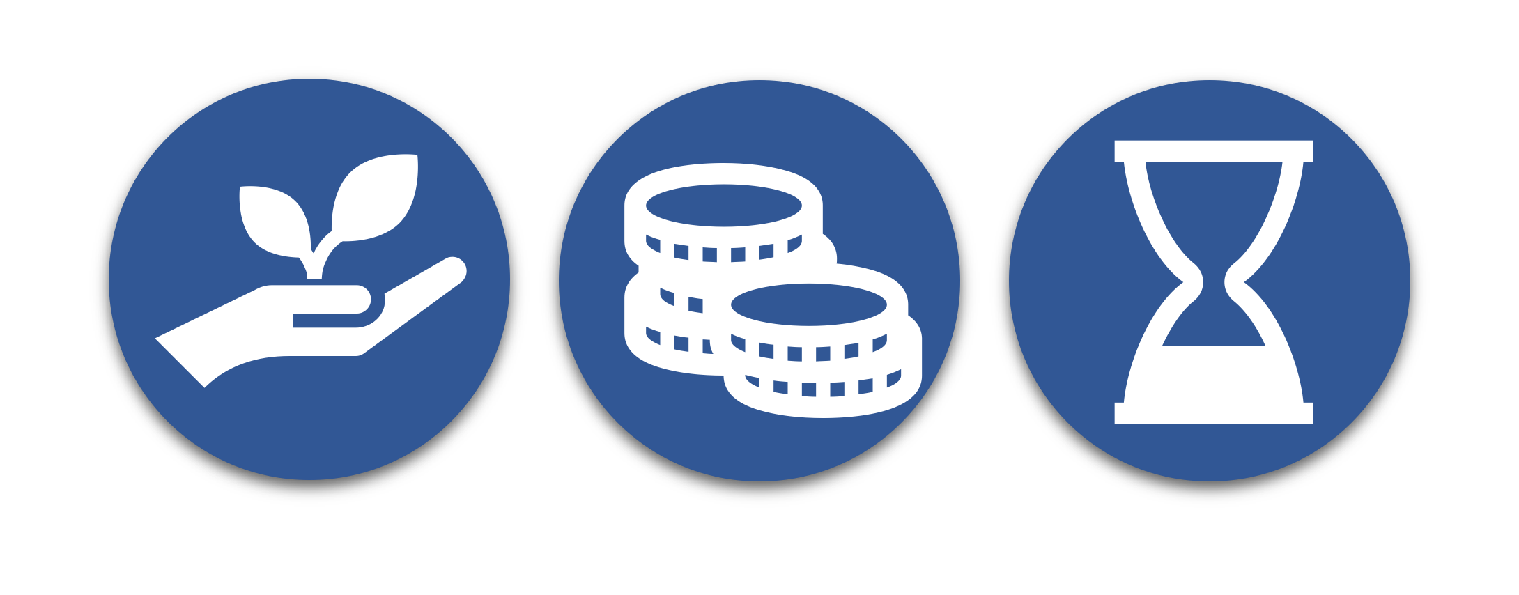 ikonki listek na dłoni, bilony, klepsydra