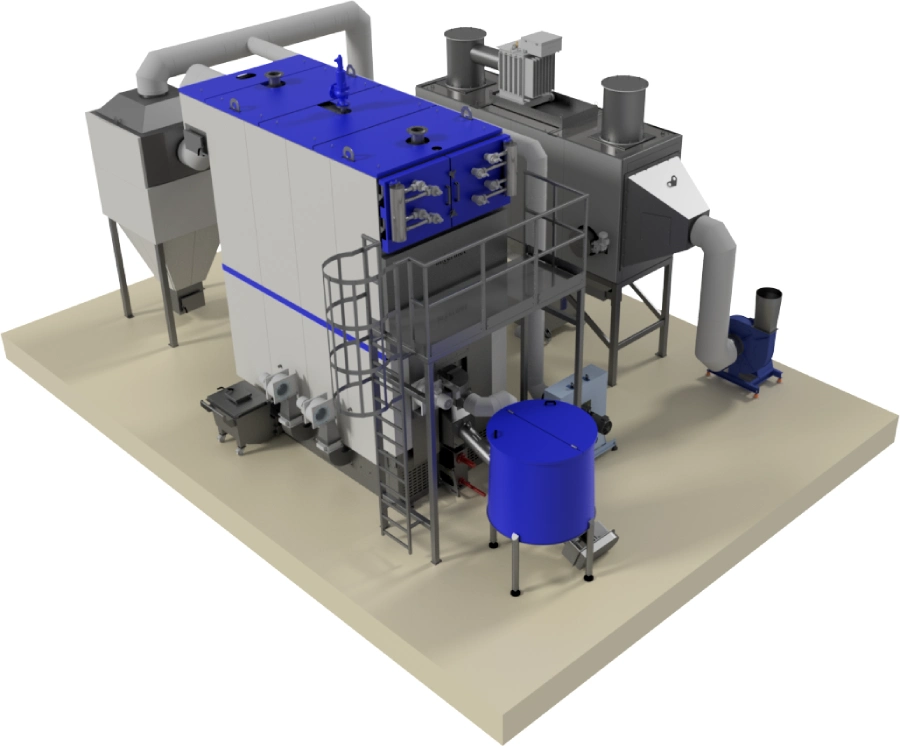 kocioł Ekomat HRTPO z walcowanym zbiornikiem